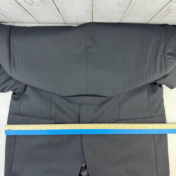 NWT Pronto Uomo Black Pinstripe Wool Platinum 2 Button Blazer Size 44 X-Long - Picture 15 of 16